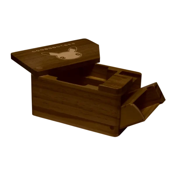 Pokémon TCG: Celebrations 25 Deck Box Drewniany otwarty z lewej