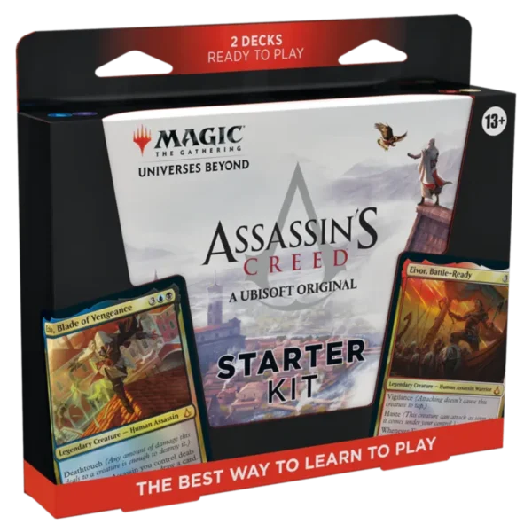 MTG Assassins Creed starter set od lewej