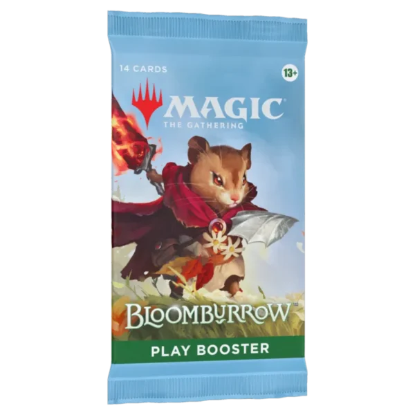 MTG Bloomburrow Play Booster od lewej