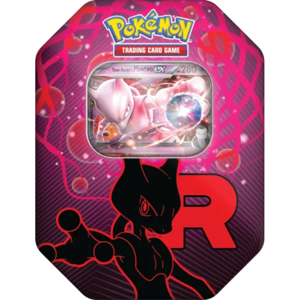 Team Rocket Tin Mewtwo z przodu
