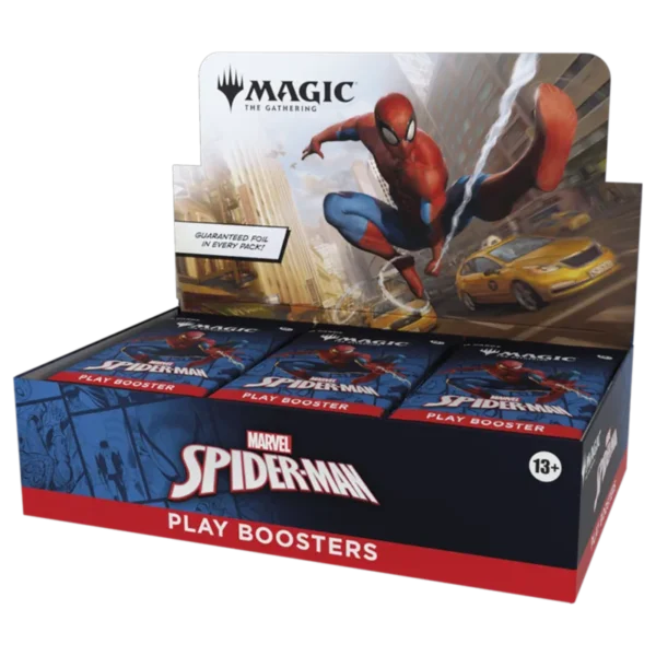 MTG Marvels Spider Man Play booster Box od prawej strony